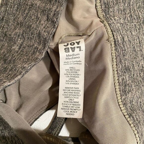 JoyLab Strappy Back Sports Bra Gray Heather Size M Medium - Picture 3 of 6